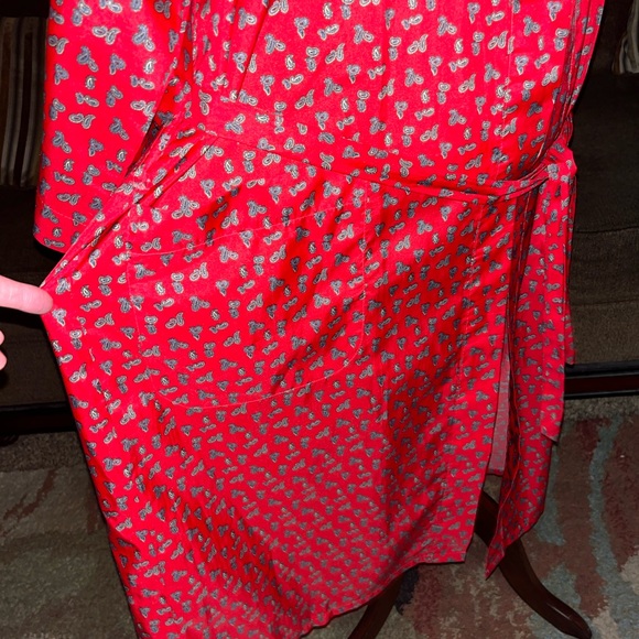 Pierre Cardin • Red • Size Small/ Medium • Women • Paisley Design • Robe - Picture 7 of 14